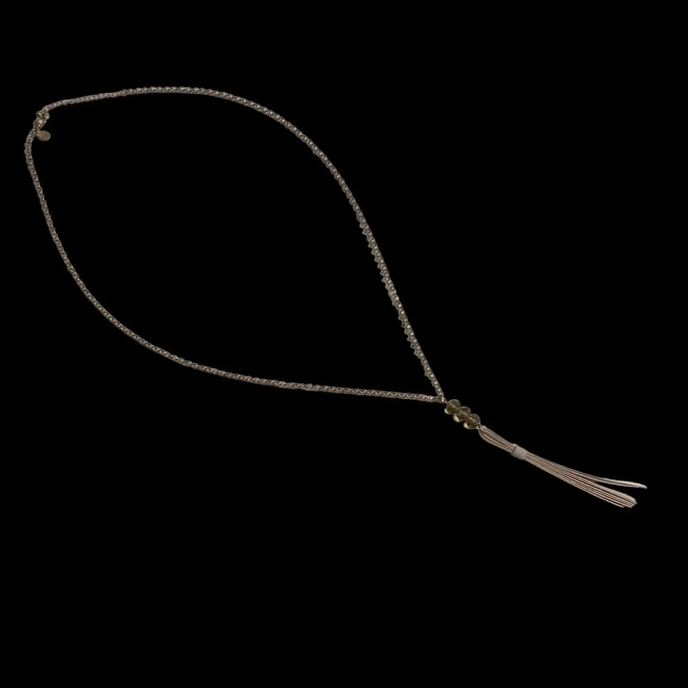 Gold toned tassel necklace